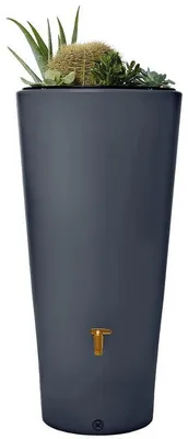 Produktbild von 4rain VASO 2in1 Regenspeicher 220 L, graphite grey mit integrierter Pflanzschale; 295640