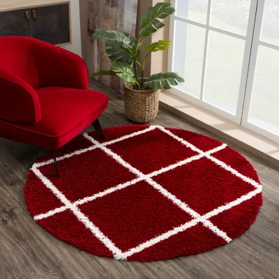Produktbild von Teppich MADRID 1357 RED 80x80 RUND