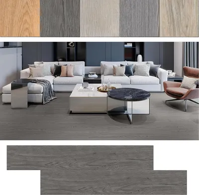 Produktbild von ACXIN PVC Bodenbelag Selbstklebend, Vinylboden Holz-Optik, 91,44 x 15,24 x 0,2 cm, 2,5m² 18 Stück, Laminat Klebefliesen Boden Laminatboden(Night Oak)