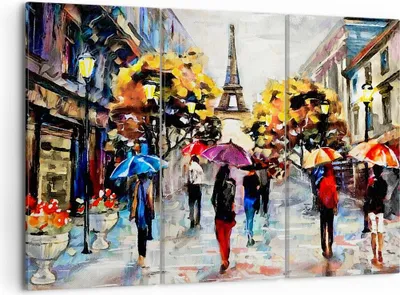 Produktbild von Bild auf Leinwand - Leinwandbild - Paris Stadt Zuhause - 105x70cm - Wand Bild - Wanddeko - Leinwanddruck - Bilder - Kunstdruck - Wanddekoration - Leinwand bilder - Wandkunst - CE105x70-3941