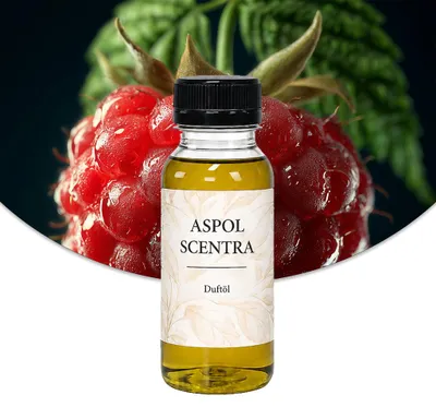 Produktbild von Aspol Scentra Himbeere UFIGREEN Duftöl für Kerzen und Diffusoren 100 ml, KI-generiertes Bild