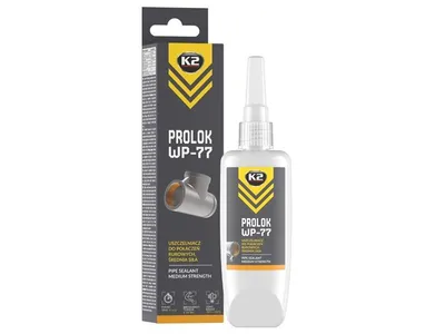 Zdjęcie produktu dla PROLOK WP-77 Uszczelniacz do połączeń rurowych, średnia siła, żółty, 50 ml