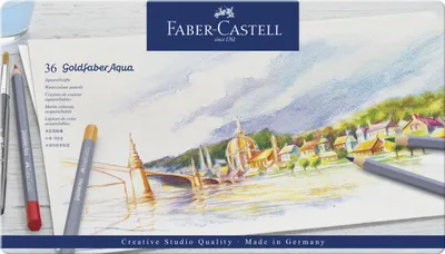 Produktbild von Faber-Castell Goldfaber Aqua Farbstifte 36er Metalletui