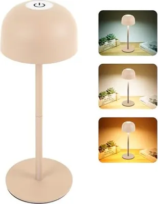 Produktbild von Hotut-LED-Tischlampe, wiederaufladbar, hochverstellbare LED, dimmbare Lampe Wireless Touch, Lesen USB-C, Camping kleiner Krankenbett im Freien (Rosa)