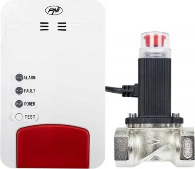 Zdjęcie produktu dla Pni Safe House 250 – zestaw detektorów gazu + zawór elektromagnetyczny 3/4 cala, kolor czarny. Kolor: czarny. Rozmiar: uniwersalny