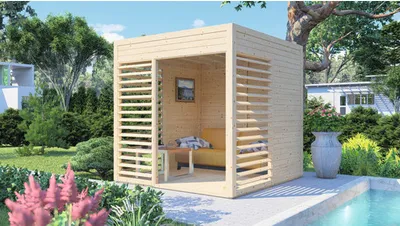 Produktbild von Pavillon Bertilo Unico 1 inkl. Fußboden 226 x 234 cm natur