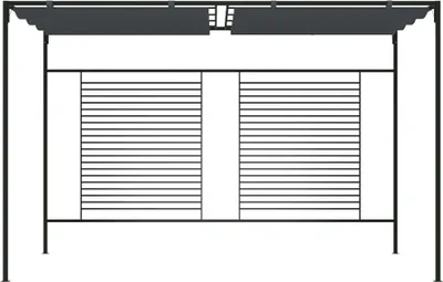 Image de vidaXL Pavillon avec toit extensible 4x3x2,3 m Anthracite 180 g/m