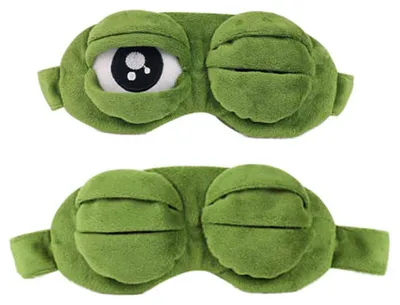 Produktbild von Schlafmaske, kreative Augenklappe mit Cartoon-Frosch, Reiseschlafmaske