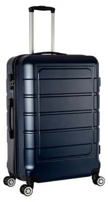 Produktbild von Hartschalen-Trolley Handgepäck Kofferset 4 Rollen M-L-XL-Set 201 (dunkelblau, großer Koffer)