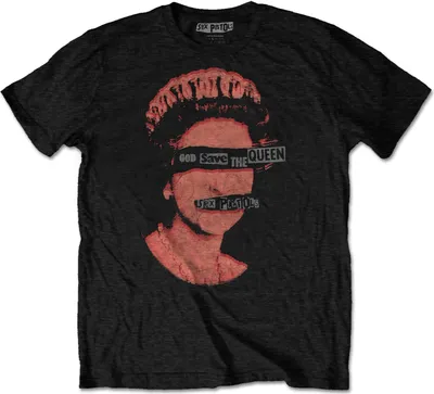 Image de Pistols - "God Save The Queen" T-shirt homme/femme unie RO2273 (M) (Noir)