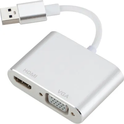 Produktbild von Audio Video Converter USB3.0 zu HDMI VGA Laptop Monitor Projektor TV HD Silber