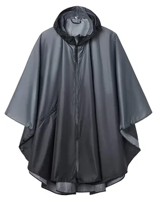Produktbild von Regenponcho Regenjacke Regencape - Wasserdicht - Mit Kapuze - Für Erwachsene - Mit Reißverschluss