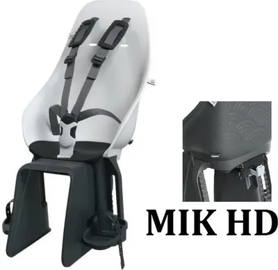 Produktbild von Urban Iki Fahrradkindersitz MIK HD Gepäckträger Klicksystem Shinju White Bincho Black