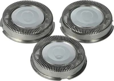 Produktbild von vhbw 3x Ersatz-Scherköpfe kompatibel mit Philips HQ139, HQ33, HQ30, HQ404, HQ406, HQ135, HQ136, HQ130, HQ132, HQ40, HQ402 Elektrorasierer, Silber