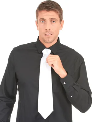 Immagine prodotto di Cravatta elegante accessorio per costume bianco - taglia unica