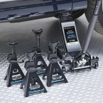 Productafbeelding van Autokrik laag model 3 ton met vier assteunen 3 ton