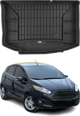 Image de Tapis de Coffre pour Ford Fiesta 2008-2017 Noir TPE