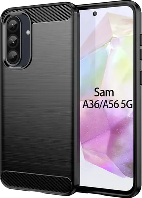 Produktbild von Carbon Hülle für Samsung Galaxy A36 / A56 Handyhülle Back Cover Handy Tasche Bumper