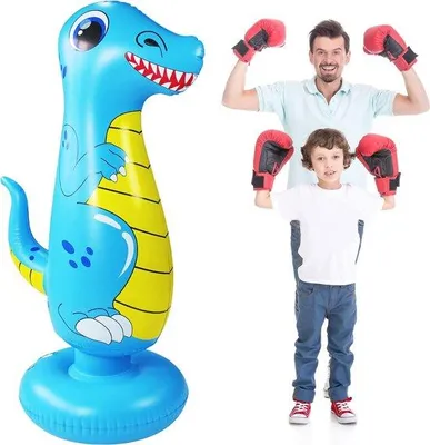 Produktbild von Famanu Boxsack für Kinder - Freistehend und Aufblasbar - Ideal für Fitness und Stressabbau