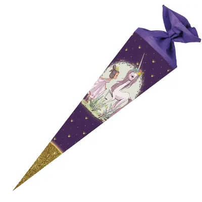 Produktbild von Nestler Schultüte Einhorn Prinzessin rund 70cm