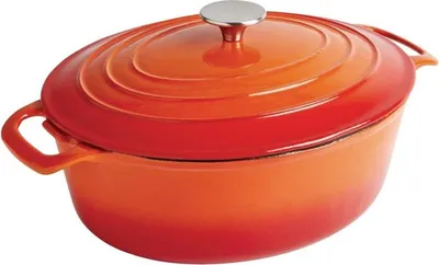 Produktbild von Vogue ovaler Schmortopf orange