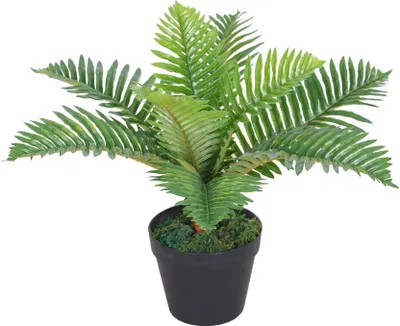 Produktbild von Künstpflanze Farn Tischpflanze Zimmerpflanze Kunstpflanze 9 Blätter 50cm