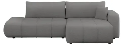 Produktbild von MIRJAN24 Ecksofa Furyn O, Wohnzimmer Eckcouch mit Bettkasten und Schlaffunktion, L-Form, Seite Rechts (Farbe: Velo 635)