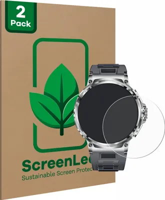 Produktbild von 2x ScreenLeaf Schutzfolie für Smartwatch V69 1.85" nachhaltiger Displayschutz Display Schutz Folie Klar Transparent