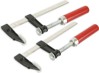 Produktbild von EUROTOOLS Schraubzwingen-Satz, 2-teilig, 50 mm x 300 mm, Doppelpack, Temperguss
