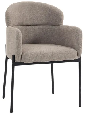 Produktbild von HOMCOM Sessel Wohnzimmer Loungesessel mit Chenille-Optik, Metallbeinen Hellbraun