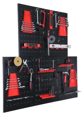 Image de Solidchoice - Panneau mural d'outils avec 5 panneaux et 48 accessoires pour l'atelier