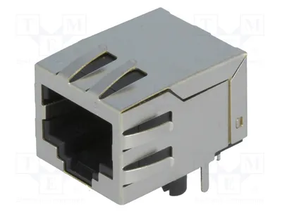 Image de 1 x Connecteur : 8P8C blindé, broche : 8, RJ45 traversant, 210A-11C0A-R, connecteur RJ