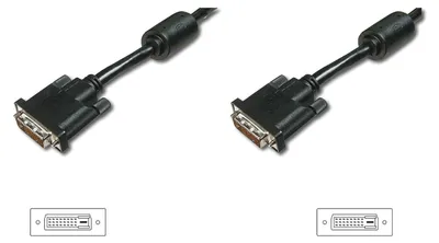 Produktbild von DIGITUS DVI-D-Kabel DVI(24+1) -> DVI(24+1) St/St 3.00m schw