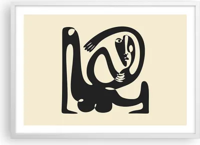 Produktbild von Gerahmtes Poster - Weißer Rahmen - Surreal Charakter Kontrast - 70x50 cm - Wand Bild - Wanddeko - Wandbilder - Kunstposter - Wandposter - Bilderrahmen - Bilder - Kunstdruck - P2WAA70x50-4615