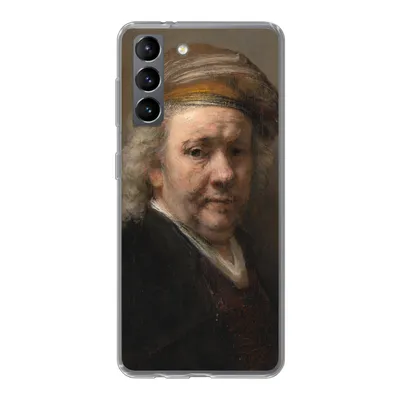 Produktbild von MuchoWow® Handyhülle Schutzhülle Hülle für Samsung Galaxy S21 Selbstbildnis - Gemälde von Rembrandt van Rijn Silikon Softcase Handy Hülle - Softcase