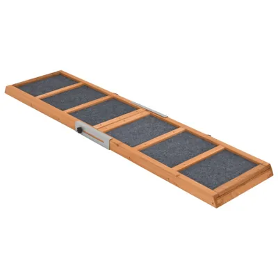 Produktbild von vidaXL Hunderampe Grau 120x30 cm Massivholz Tanne