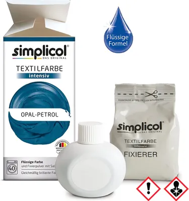 Immagine prodotto di Simplicol tintura tessile intensiva tutto in 1 liquido in petrolio opalino