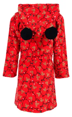 Produktbild von Minnie Mouse Kinder Mädchen Bademantel Morgenmantel     , Farbe:Rot, Größe:116