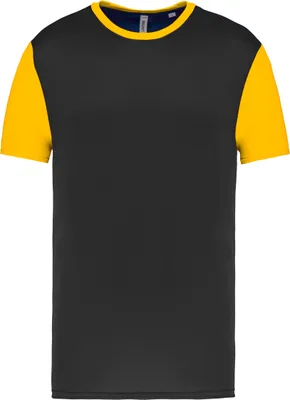 Produktbild von Proact Herren Sportshirt Short Sleeve Baseball T-Shirt Oberteil, Größe:M, Farbe:Black/Sporty Yellow