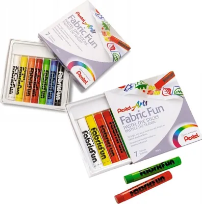 Image de Crayons de cire pour textile - 7 couleurs