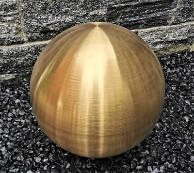 Produktbild von Dekorationskugel 40 cm Edelstahl gold matt gebürstet