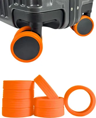 Produktbild von Silikon-Schutzhüllen für Doppelrollen des BERTOO-Koffers - 8 Stück orange