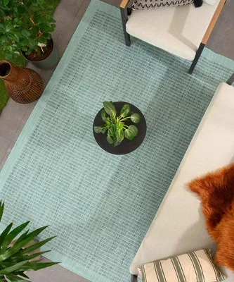 Productafbeelding van Unyqoos® Buitenkleed al Blauw, 120x170 cm – 100% polypropyleen, waterbestendig, gemakkelijk te onderhouden, tijdloos design
