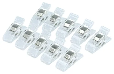 10 Wonderclips Stoffklammern transparent Kunststoff