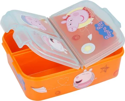 Produktbild von Peppa Wutz Pig George Premium Lunchbox Brotdose Frühstücks-Box Vesper-Dose mit 3 Fächern