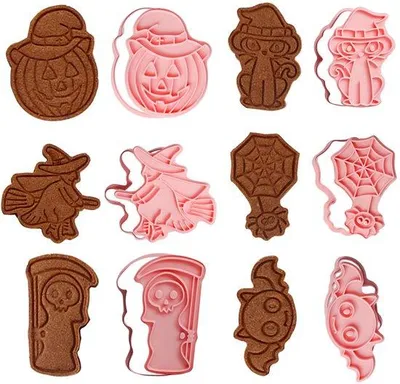 Produktbild von 6 Teile Keksschaber, Halloween Keksschaber-Set, DIY Fondant Keksschaber, Backzubehör