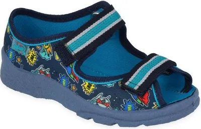 Produktbild von BEFADO Jungen Sandaletten Hausschuhe Superman Klettverschluss Blau 30