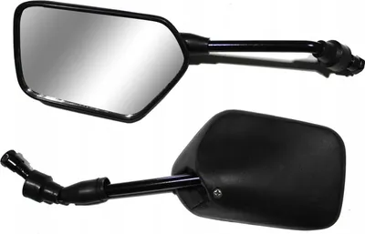 Obrázok produktu pre Motocykel spätné zrkadlo čierne Quad ATV Scooter nastaviteľné Amparts