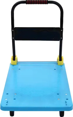 Immagine prodotto di Carrello a piattaforma - Carrello di trasporto - Portata 400 kg - Per carichi pesanti - Ruote silenziose - Pieghevole - Trasportabile - Nero