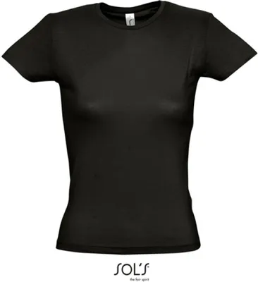 Produktbild von SOLs 11386 | Damen T-Shirt Miss - Farbe: Deep Black - Größe: M
